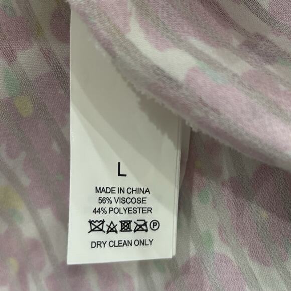 Kate Spade Size L Barbie Pink Floral Marker Devore Blouse Top Designer Retro - Picture 5 of 6